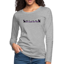 Load image into Gallery viewer, K9s Lead the Way - Service - Women&#39;s Premium Long Sleeve T-Shirt - heather gray
