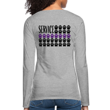 Load image into Gallery viewer, K9s Lead the Way - Service - Women&#39;s Premium Long Sleeve T-Shirt - heather gray
