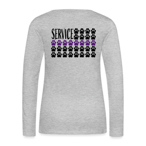 K9s Lead the Way - Service - Women's Premium Long Sleeve T-Shirt - heather gray