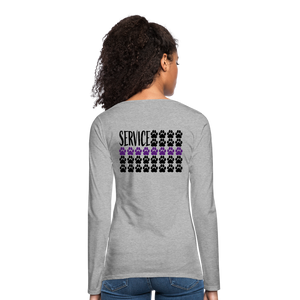 K9s Lead the Way - Service - Women's Premium Long Sleeve T-Shirt - heather gray