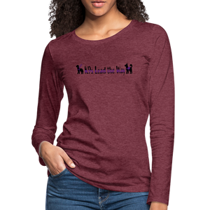 K9s Lead the Way - Service - Women's Premium Long Sleeve T-Shirt - heather burgundy