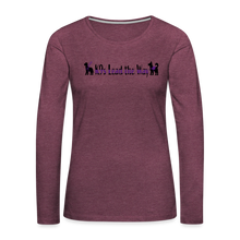 Load image into Gallery viewer, K9s Lead the Way - Service - Women&#39;s Premium Long Sleeve T-Shirt - heather burgundy
