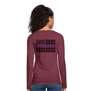 K9s Lead the Way - Service - Women's Premium Long Sleeve T-Shirt - heather burgundy