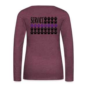 K9s Lead the Way - Service - Women's Premium Long Sleeve T-Shirt - heather burgundy