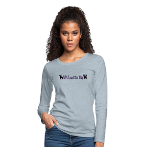 K9s Lead the Way - Service - Women's Premium Long Sleeve T-Shirt - heather ice blue