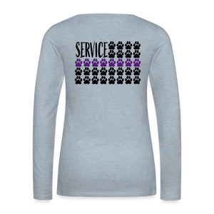 K9s Lead the Way - Service - Women's Premium Long Sleeve T-Shirt - heather ice blue