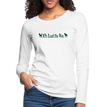 Load image into Gallery viewer, K9s Lead the Way - Military - Women&#39;s Premium Long Sleeve T-Shirt - white
