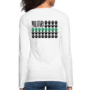 K9s Lead the Way - Military - Women's Premium Long Sleeve T-Shirt - white