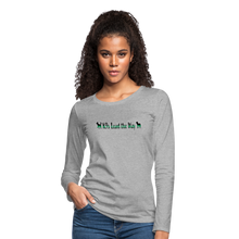 Load image into Gallery viewer, K9s Lead the Way - Military - Women&#39;s Premium Long Sleeve T-Shirt - heather gray
