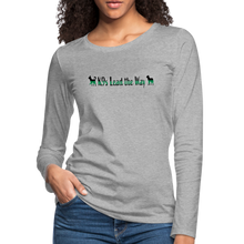 Load image into Gallery viewer, K9s Lead the Way - Military - Women&#39;s Premium Long Sleeve T-Shirt - heather gray
