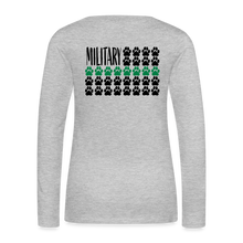 Load image into Gallery viewer, K9s Lead the Way - Military - Women&#39;s Premium Long Sleeve T-Shirt - heather gray
