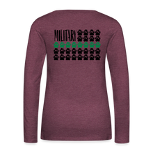 Load image into Gallery viewer, K9s Lead the Way - Military - Women&#39;s Premium Long Sleeve T-Shirt - heather burgundy
