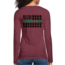 Load image into Gallery viewer, K9s Lead the Way - Military - Women&#39;s Premium Long Sleeve T-Shirt - heather burgundy
