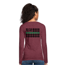 Load image into Gallery viewer, K9s Lead the Way - Military - Women&#39;s Premium Long Sleeve T-Shirt - heather burgundy
