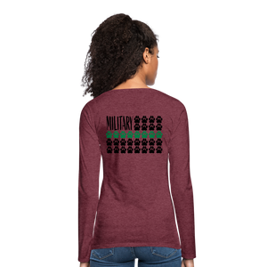 K9s Lead the Way - Military - Women's Premium Long Sleeve T-Shirt - heather burgundy