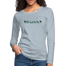 Load image into Gallery viewer, K9s Lead the Way - Military - Women&#39;s Premium Long Sleeve T-Shirt - heather ice blue
