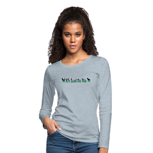 K9s Lead the Way - Military - Women's Premium Long Sleeve T-Shirt - heather ice blue