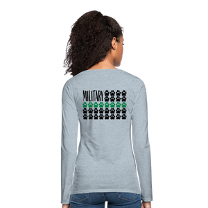 K9s Lead the Way - Military - Women's Premium Long Sleeve T-Shirt - heather ice blue