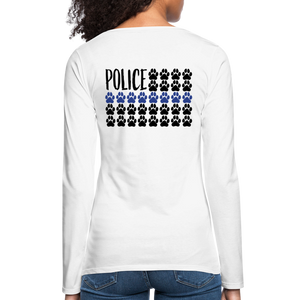 K9s Lead the Way - Police - Women's Premium Long Sleeve T-Shirt - white