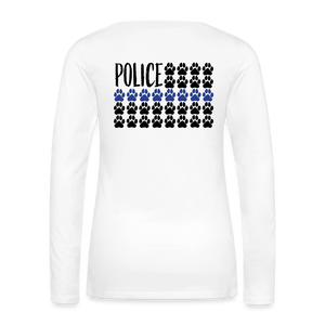 K9s Lead the Way - Police - Women's Premium Long Sleeve T-Shirt - white