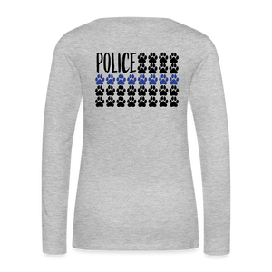 K9s Lead the Way - Police - Women's Premium Long Sleeve T-Shirt - heather gray