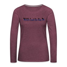 Load image into Gallery viewer, K9s Lead the Way - Police - Women&#39;s Premium Long Sleeve T-Shirt - heather burgundy
