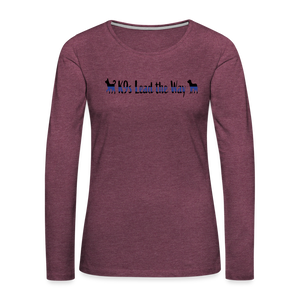 K9s Lead the Way - Police - Women's Premium Long Sleeve T-Shirt - heather burgundy