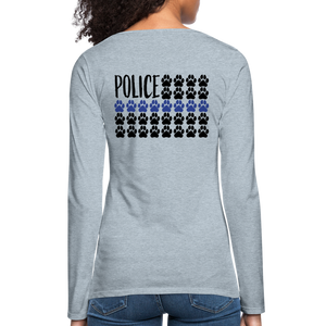 K9s Lead the Way - Police - Women's Premium Long Sleeve T-Shirt - heather ice blue