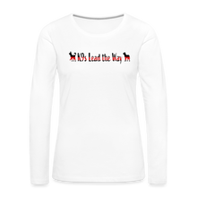 Load image into Gallery viewer, K9s Lead the Way - Fire - Women&#39;s Premium Long Sleeve T-Shirt - white
