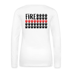 K9s Lead the Way - Fire - Women's Premium Long Sleeve T-Shirt - white