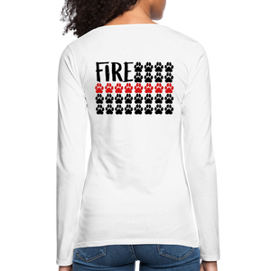 K9s Lead the Way - Fire - Women's Premium Long Sleeve T-Shirt - white