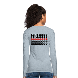 K9s Lead the Way - Fire - Women's Premium Long Sleeve T-Shirt - heather ice blue