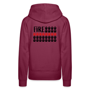 K9s Lead the Way - Fire - Women’s Premium Hoodie - burgundy