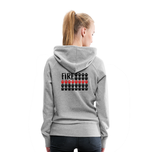 K9s Lead the Way - Fire - Women’s Premium Hoodie - heather grey