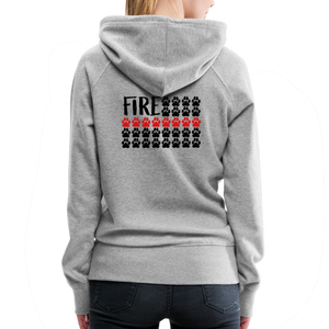 K9s Lead the Way - Fire - Women’s Premium Hoodie - heather grey