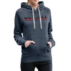 K9s Lead the Way - Fire - Women’s Premium Hoodie - heather denim