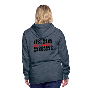 K9s Lead the Way - Fire - Women’s Premium Hoodie - heather denim