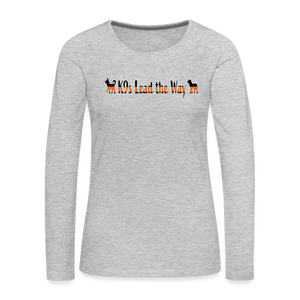 K9s Lead the Way - SAR - Women's Premium Long Sleeve T-Shirt - heather gray