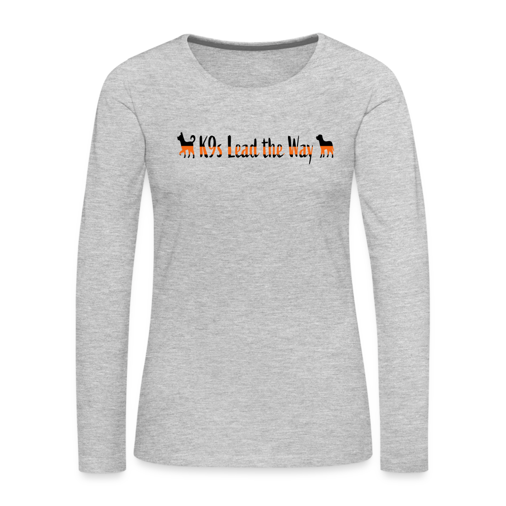 K9s Lead the Way - SAR - Women's Premium Long Sleeve T-Shirt - heather gray