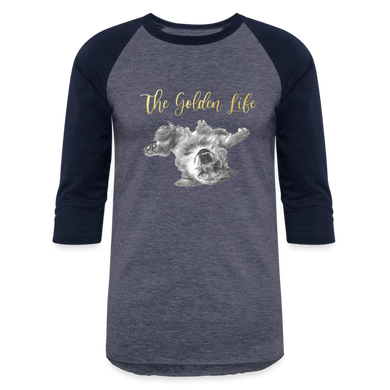 The Golden Life - Baseball T-Shirt - heather blue/navy