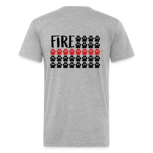 K9s Lead the Way - Fire - Fitted Cotton/Poly T-Shirt by Next Level - heather gray