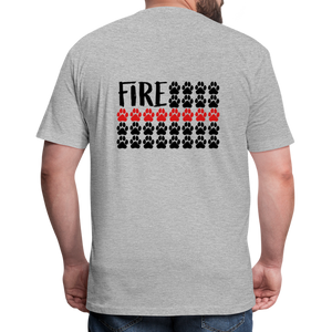 K9s Lead the Way - Fire - Fitted Cotton/Poly T-Shirt by Next Level - heather gray