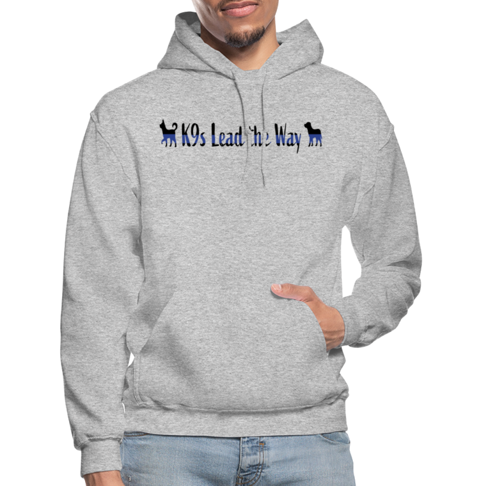 K9s Lead the Way - Police - Gildan Heavy Blend Adult Hoodie - heather gray