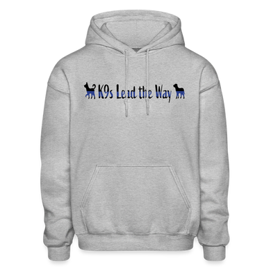 K9s Lead the Way - Police - Gildan Heavy Blend Adult Hoodie - heather gray