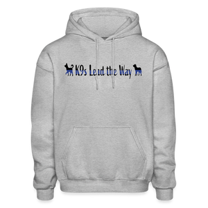 K9s Lead the Way - Police - Gildan Heavy Blend Adult Hoodie - heather gray