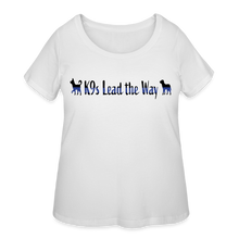 Load image into Gallery viewer, K9s Lead the Way - Police - Women’s Curvy T-Shirt - white
