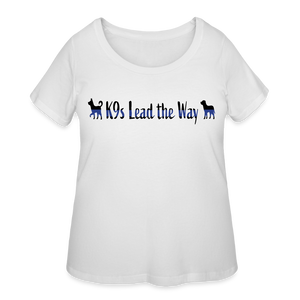 K9s Lead the Way - Police - Women’s Curvy T-Shirt - white