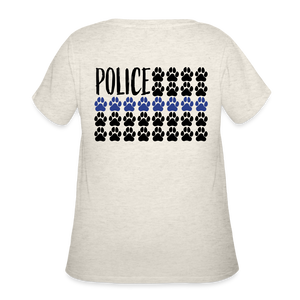 K9s Lead the Way - Police - Women’s Curvy T-Shirt - heather oatmeal