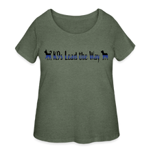 Load image into Gallery viewer, K9s Lead the Way - Police - Women’s Curvy T-Shirt - heather military green
