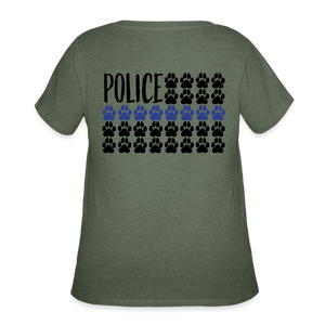 K9s Lead the Way - Police - Women’s Curvy T-Shirt - heather military green